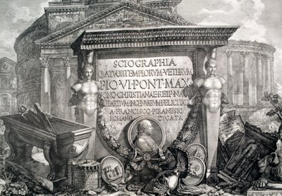 Tavle LXXIII-IV Capriccio af arkitektoniske ruiner og antikviteter, illustration til kapitel med titlen 